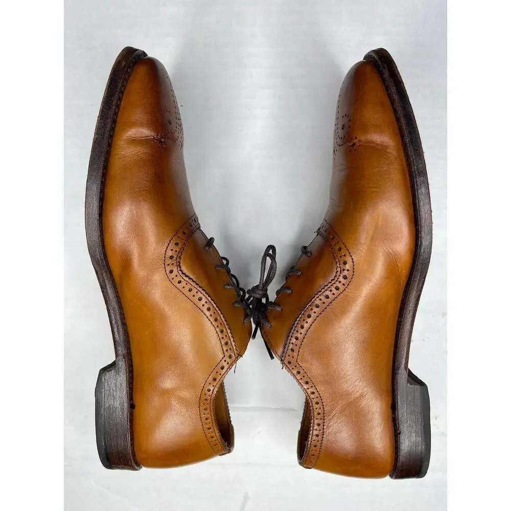 Allen Edmonds Mens Cornwallis walnut brown leather oxford dress shoes size 10.5